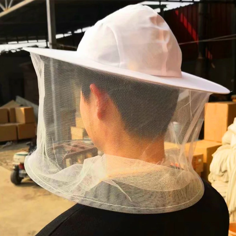 Beekeeping Protective Apparatus White Bee Hat Double Wire Beekeeping