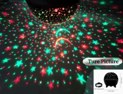 Starry Sky LED Projector Lamp - Galaxy Moon Ambient Lighting for Kids Room Decor & Gifts (LWT09XY)