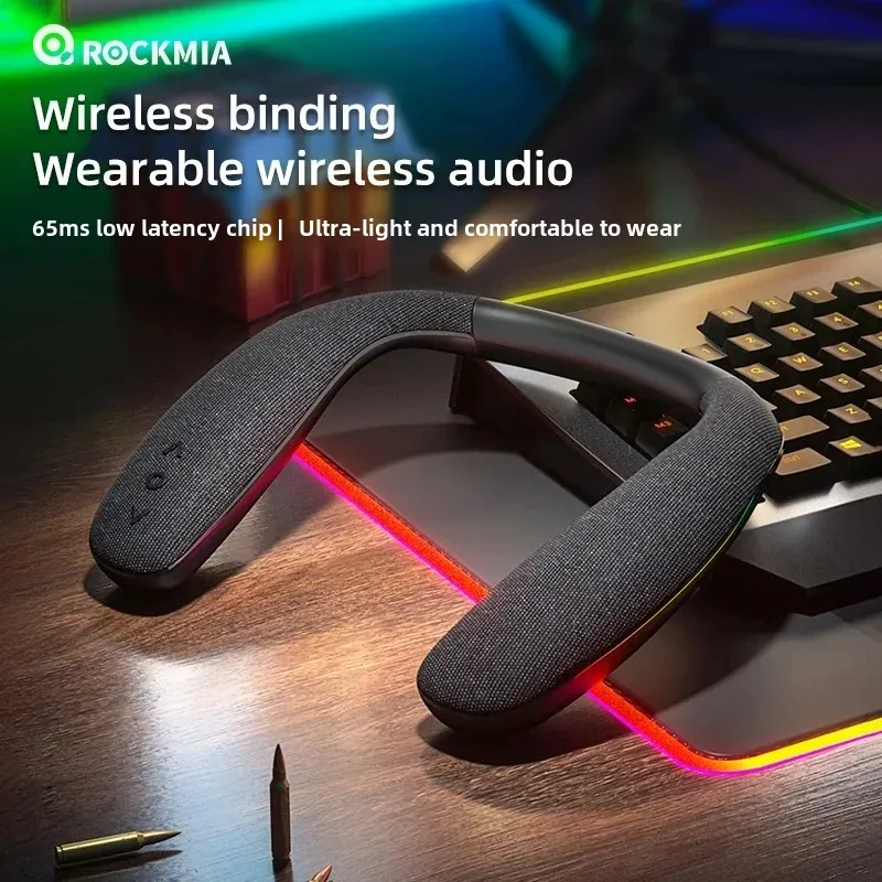 Bluetooth speaker portable speaker mini bluetooth speaker neckband speaker EBS-908 Wearable Neckband Speaker Bluetooth 5.0 Surround Sound Gaming Traveling Walking Cycling-World Hot Selling Model