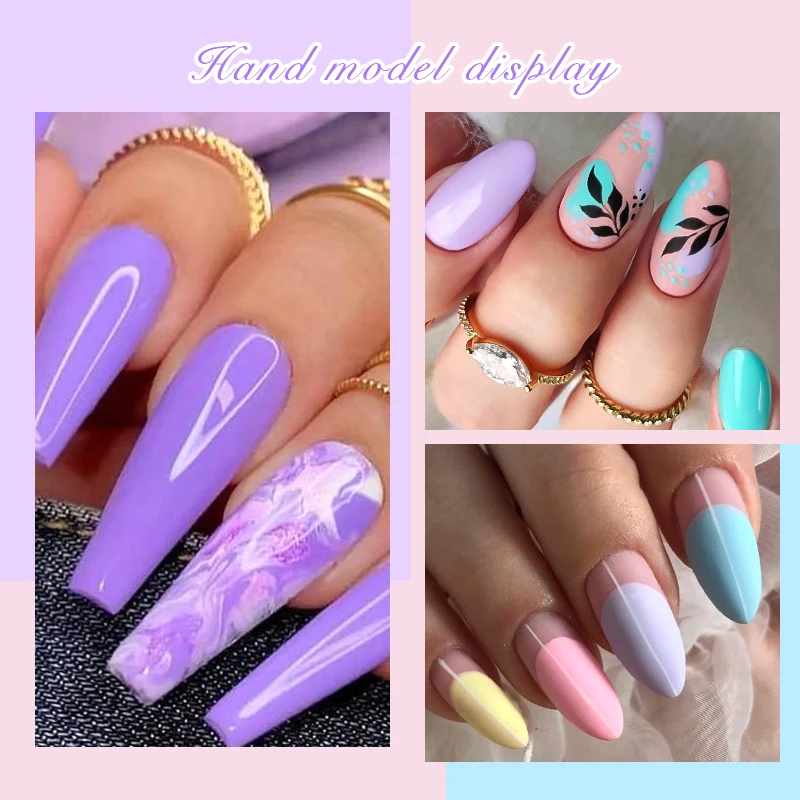 MEET ACROSS 80/20Pcs Glitter Gel Nail Polish Set Summer Sparkly Semi Permanent Hybrid Nail Art Varnish Manicure Kits For Nails 5