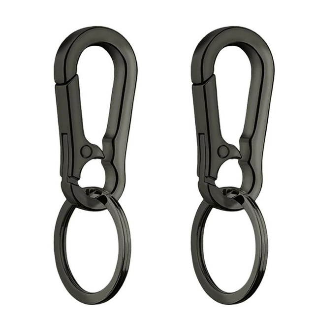 Stainless Steel Keychain Buckle Anti-lost Waist Belt Clip Keyring Buckles Carabiner Keychains Outdoor Climbing Sports Tools