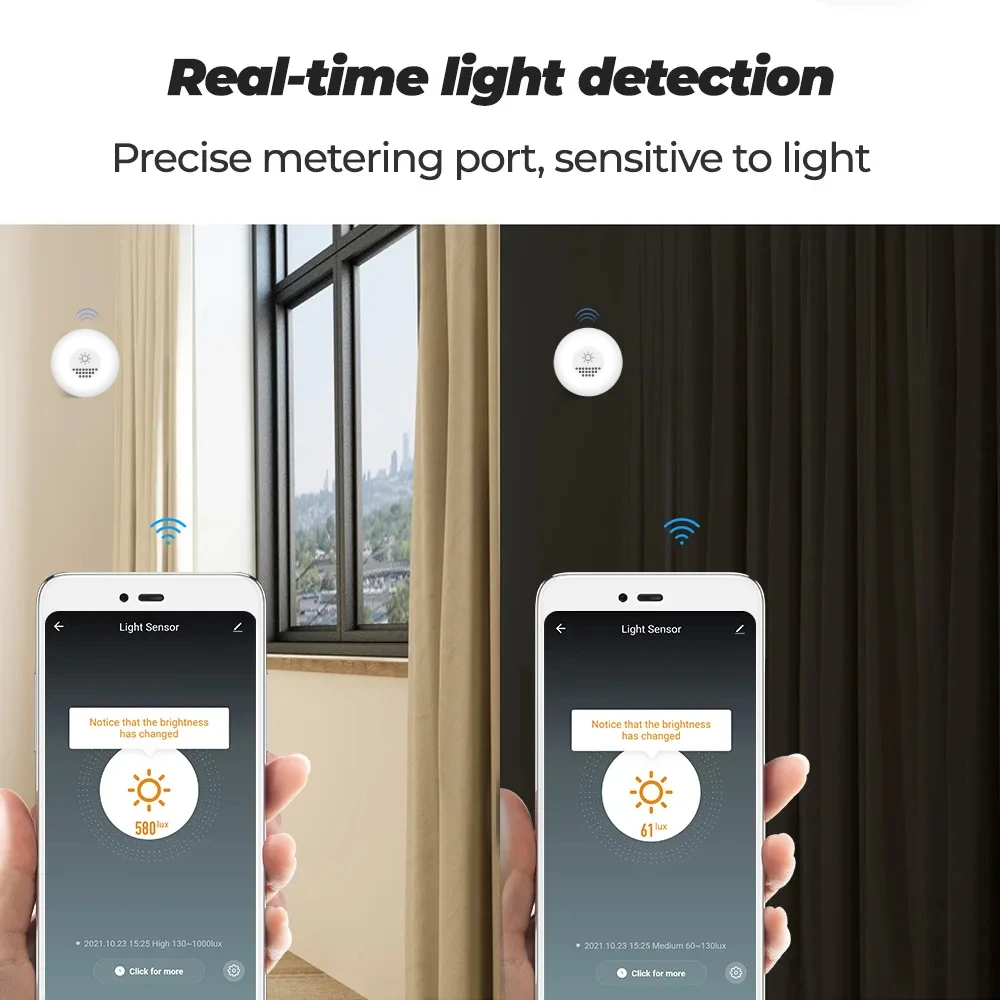 Tuya Light Sensor ZigBee Brightness Detector Illumination For Smart Home Automation Smart Life Remote Linkage Control light sensor