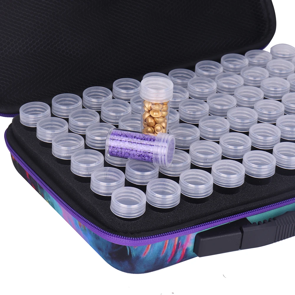 Diamond painting elephant storage bag 60 bottle tool accessories suitcase beads mosaic pen stylus work cover 5d diamond paintin