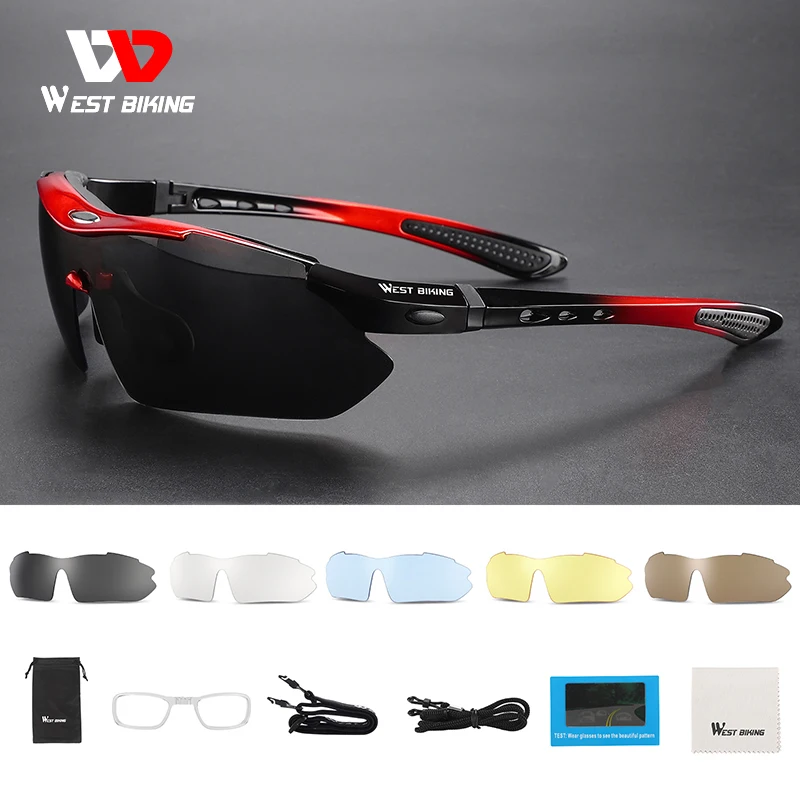 West Biking Polarized Cycling Glasses 5 Lens YP0703142