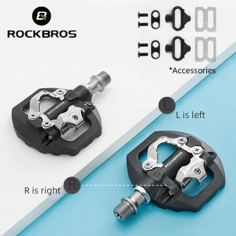 

ROCKBROS MTB Pedals Sealed Bearing Lock Pedal Road Cycling Pedal Ultralight Pedals Die Casting Nylon Pedals Bicycle Pedals Part