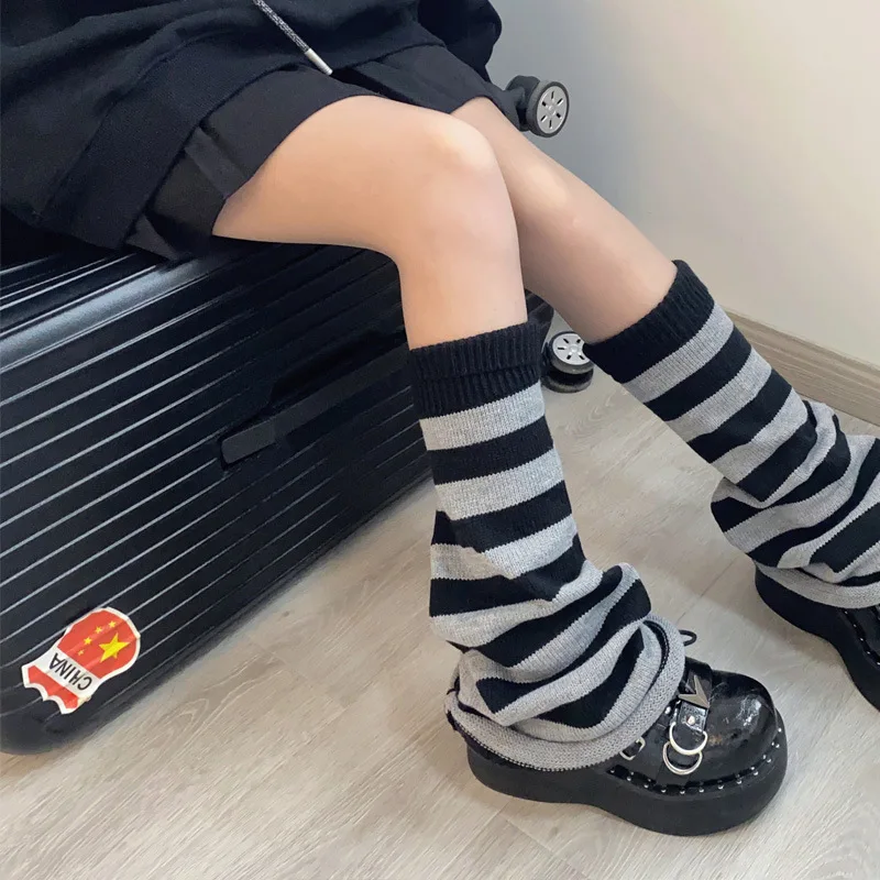 Woman Leg Warmers Autumn And Winter Ribbon Lolita Knee Warmers Long Socks JK Knitted Girl Leg leg warmers