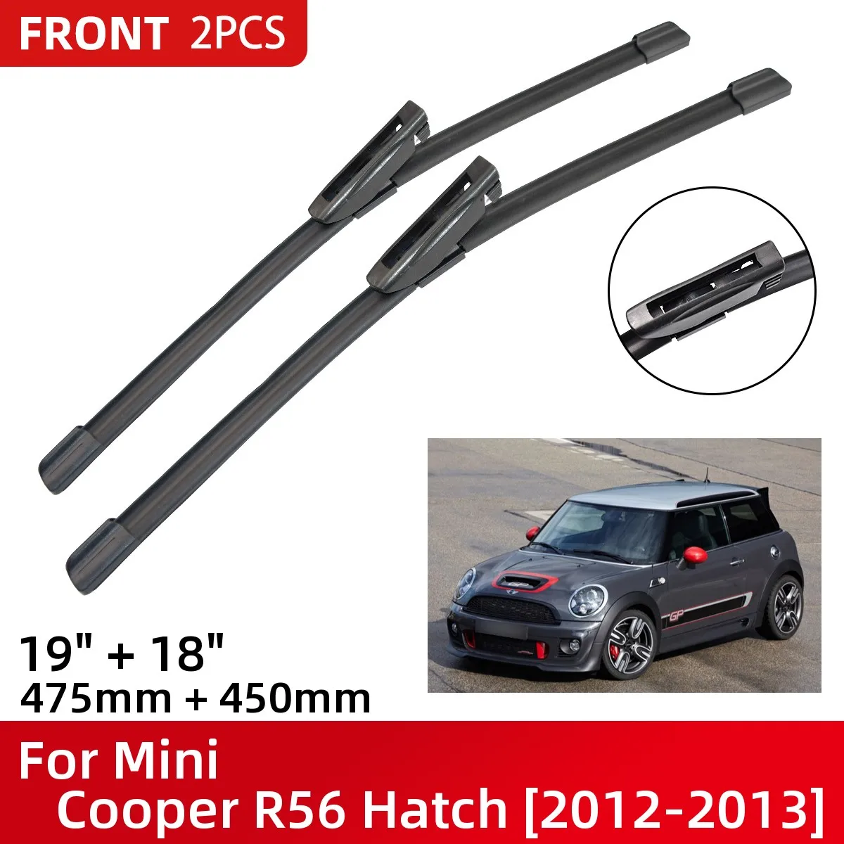 

Щетки стеклоочистителя для Mini Cooper R56 2012-2013, 19 + 18 дюймов, 2012 2013
