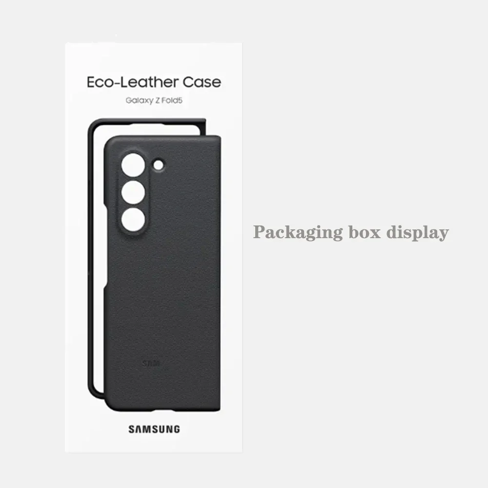 Original Leather Phone Case for Samsung Galaxy Z Fold5 Fold4 Anti-aging Shockproof Shell Ultra-thin Minimalist Aesthetic Design