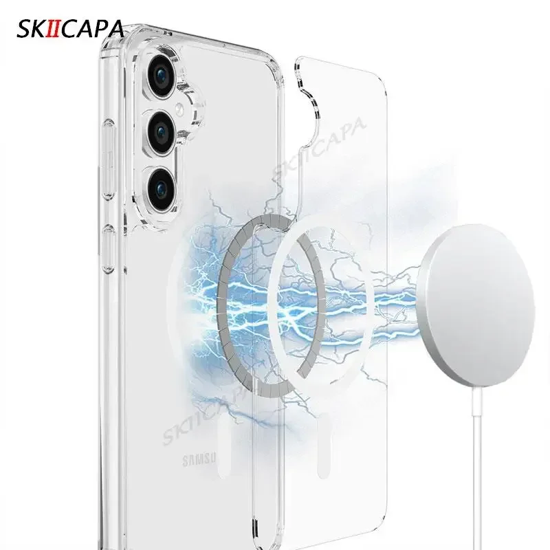Magnetic Wireless Charging Transparent Acrylic Phone Case