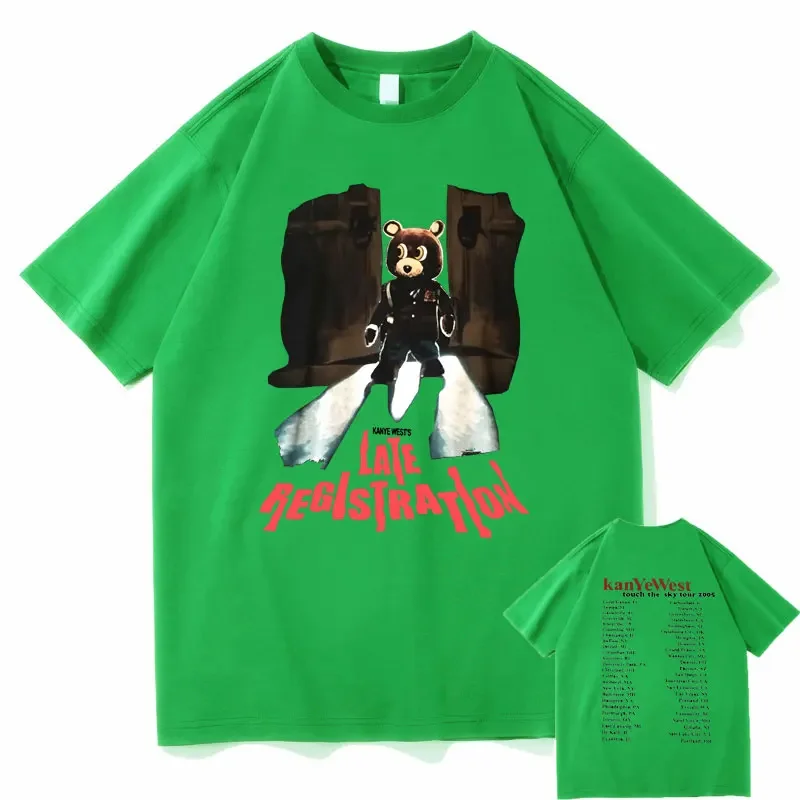 Rapper Kanye West Late Registration Tour 2005 Tshirt Men Women Hip