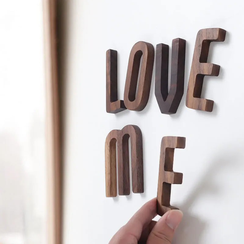 Wooden Letter Decor Nordic Style Walnut Letter Decorative Letters Combination Wall Decoration DIY Letter Home Decoration