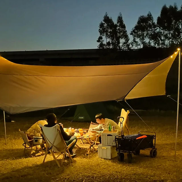 5.1×5.1m Large Waterproof Camping Tarp 3
