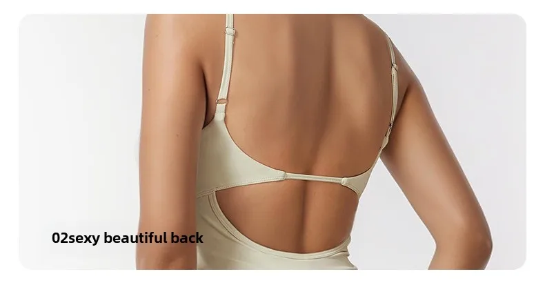 2025 New Yoga Fitness One-piece Tennis Skirt With Chest Pad Beauty Back Outdoor Spaghetti Strap Anti-exposure Sports Dress