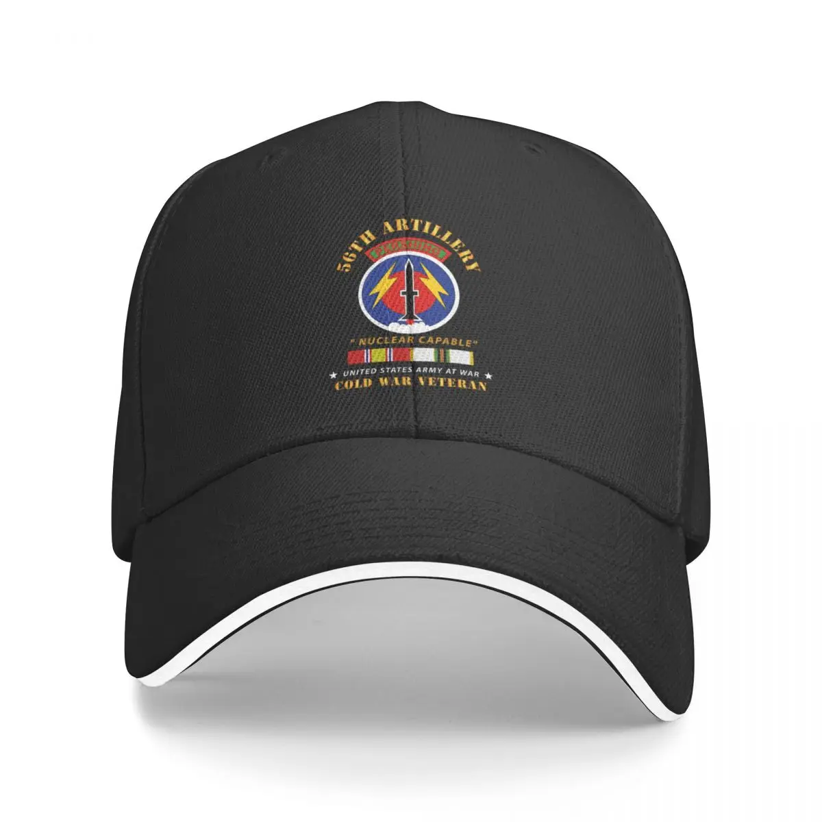 

Army - 56th Artillery - Pershing - Nuclear Capable wCOLD Svc Medals Baseball Cap black summer hat Women Hats Men's