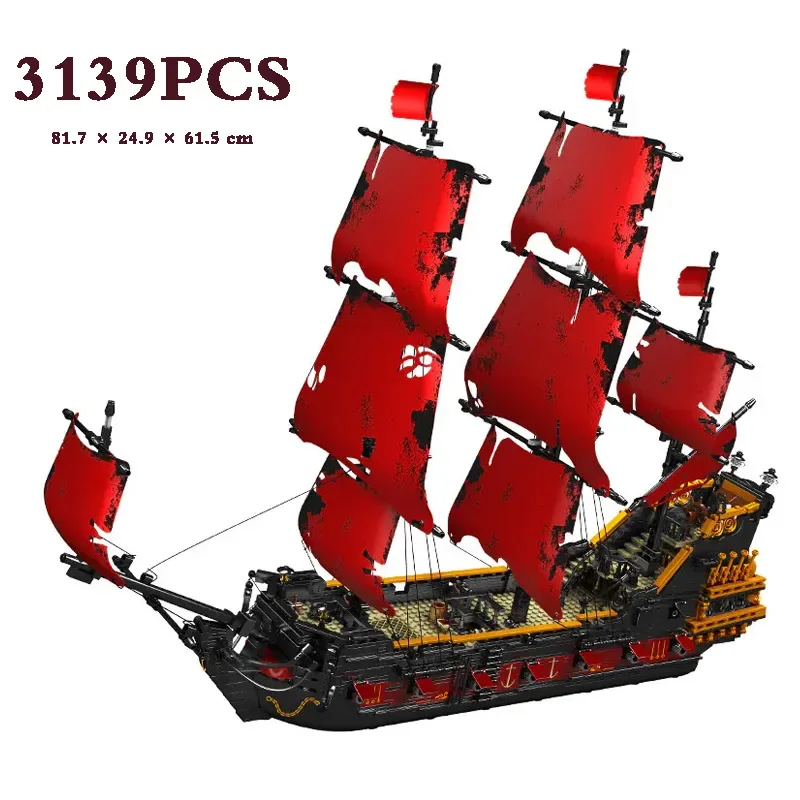Moc 13109 Ethereum Red Anne Corsair Assembly Model Modular 3139Pcs Building Blocks Building Blocks Toys 4195 Regalo Di Natale