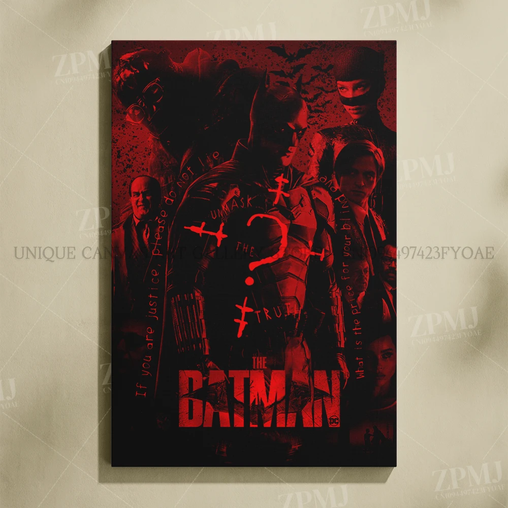 Justice League Superhero Batman Wall Art - Canvas Home Decor Poster Prints