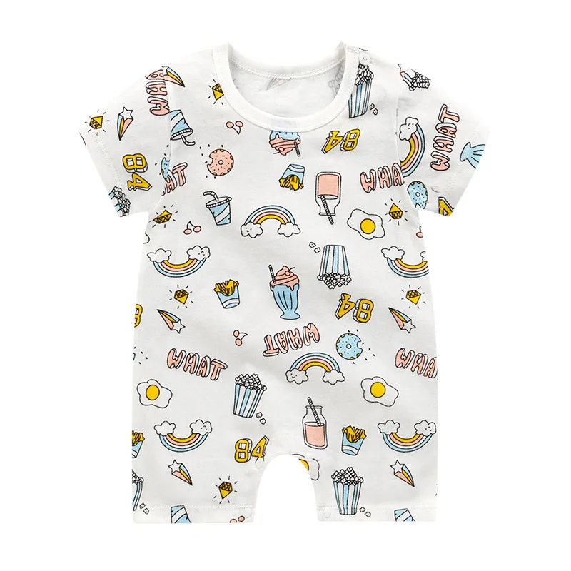 Baby Girl Newborn Summer Rompers Clothes Cotton Infant Body Short Sleeve Baby Jumpsuit Cartoon Cute Boy Girl Clothes Baby Bodysuits for girl 