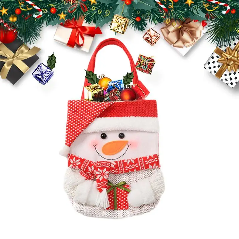 

Christmas Holiday Gift Bags Washable cloth Cartoon Gift Box Candy Biscuit Bag christmas Decoration for Xmas festival decoration