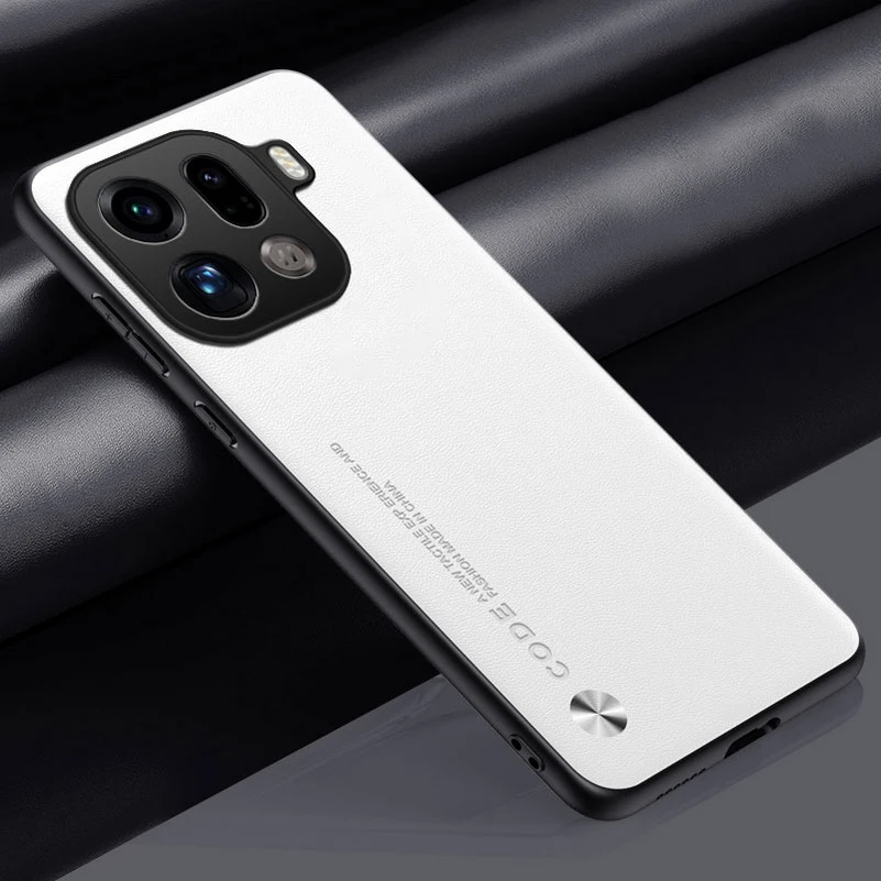 Minimalist Carbon Fiber Leather Case - Matte Soft TPU Bumper Anti-Drop Cover