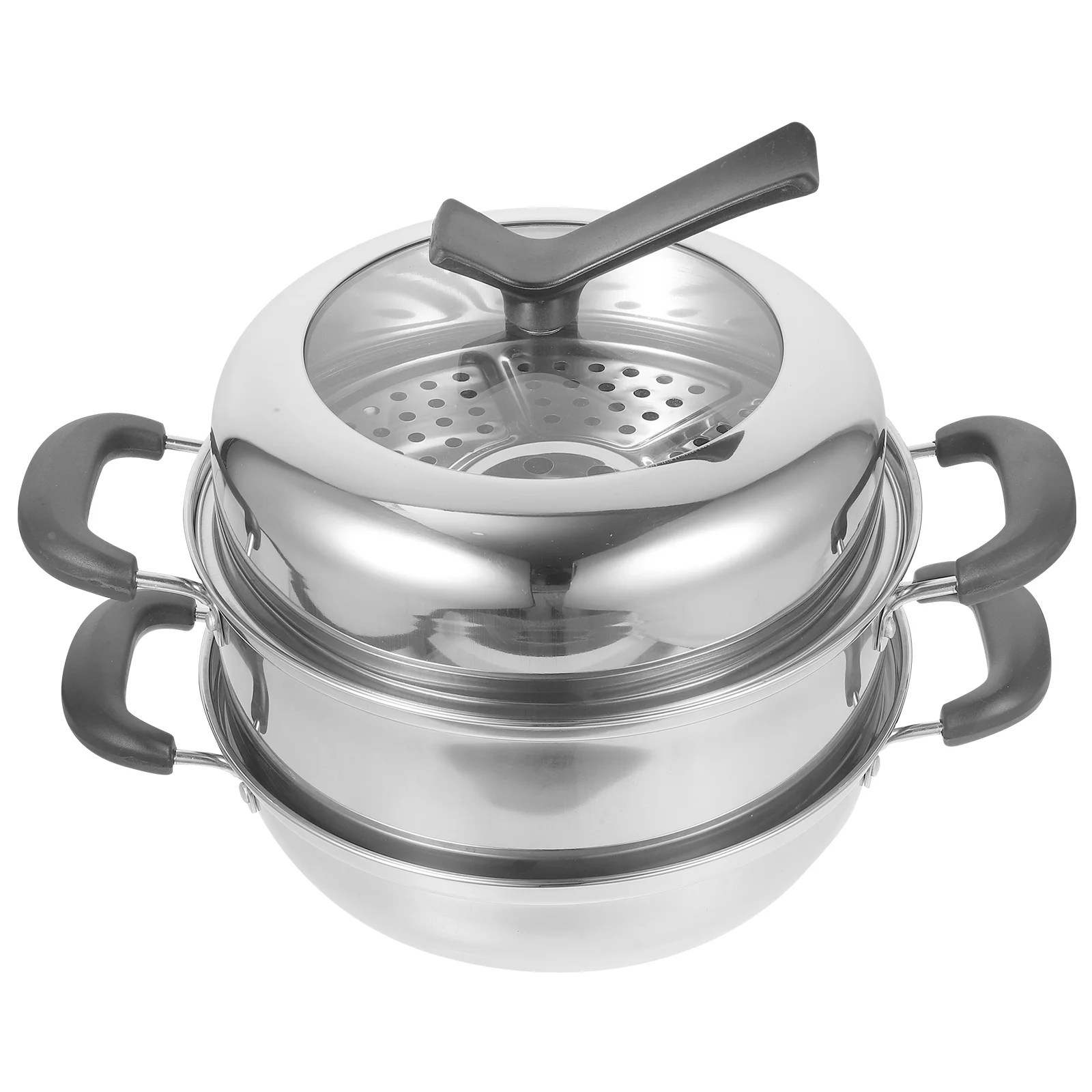 

Пароварка из нержавеющей стали, кастрюля для домашнего супа, кастрюля для приготовления пищи на втором полу, металлическая кастрюля для приготовления на пару