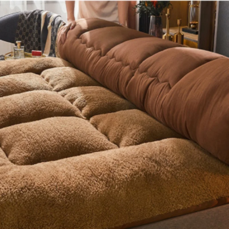Foldable Floor mattress Fashion Comfy Futon home Thickened Sleeping Mattress Winter Mattress Home Soft Single Double Warm Quilt