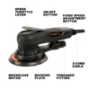 MAXXT 220V 5.0mm Woodworking Corner Sanding Machine Track Motor Electric Multifunctional Car Polishing Machine Vacuum Head Putty 3