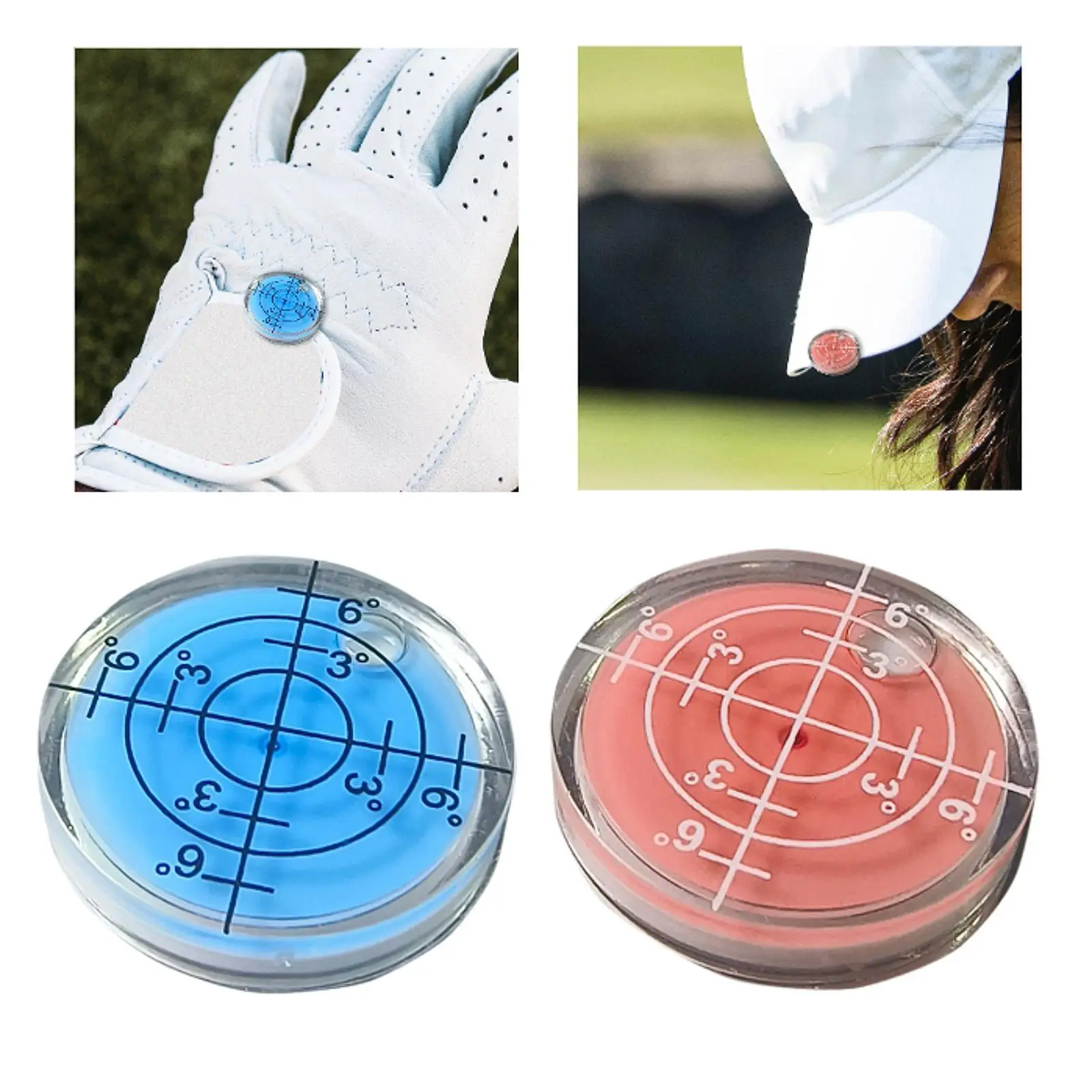Golf Slope Putting Level Versatile Golf Cap Clip for Golfing Outdoor Sports