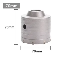 Premium 30-150mm Concrete Wall Hole Saw with Round Shaft for SDS Plus Hammer Drills (70mm)