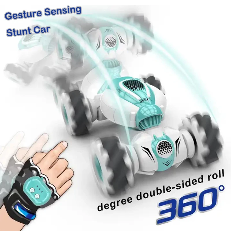 RC 제스처 감지 스턴트 자동차 라디오 리모컨 시계, 제스처 센서 장난감 자동차, 360 ° 회전, 오프로드 트위스트 스턴트 드리프트 차량 