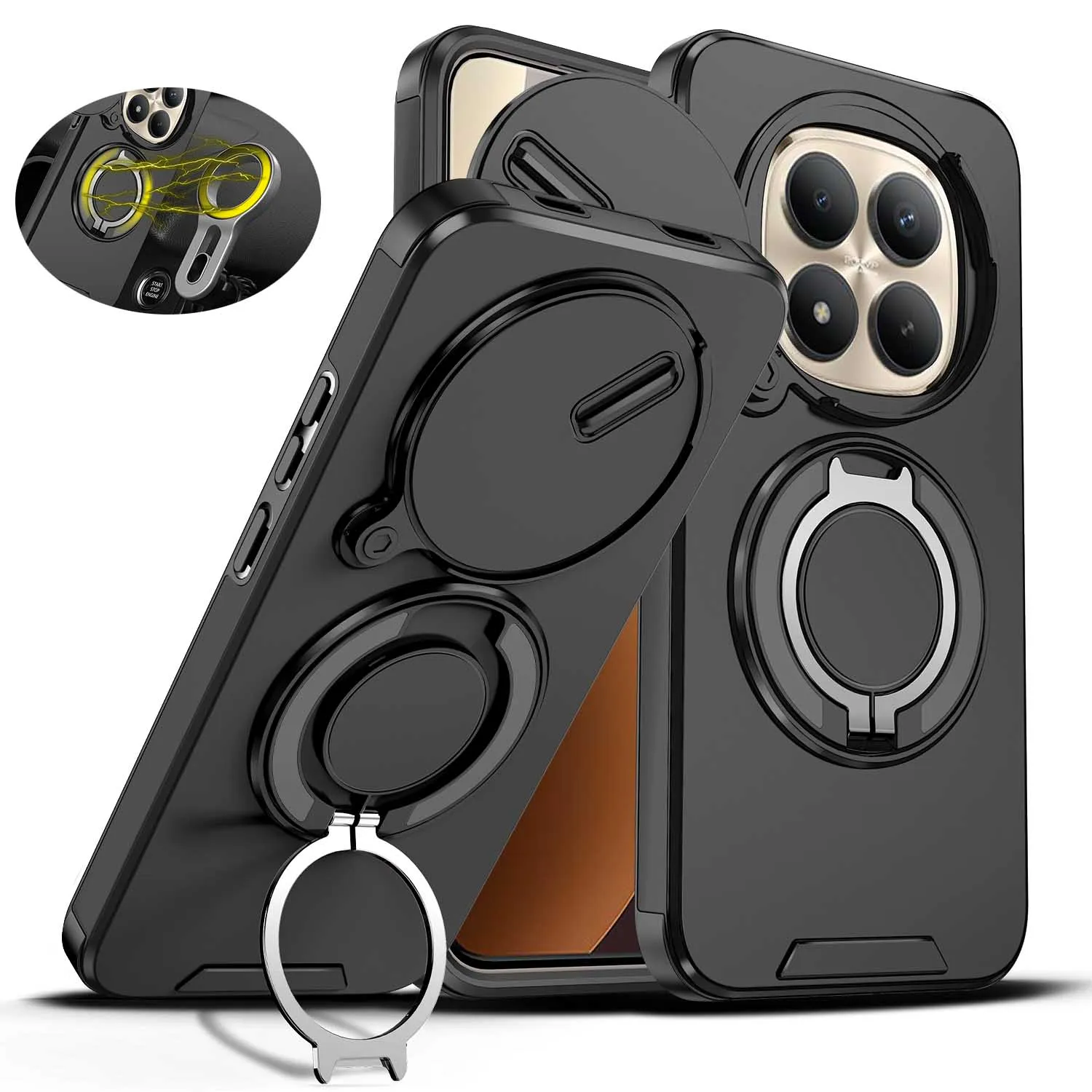 360° Rotating Magnetic Bracket Phone Case with Camera Protection
