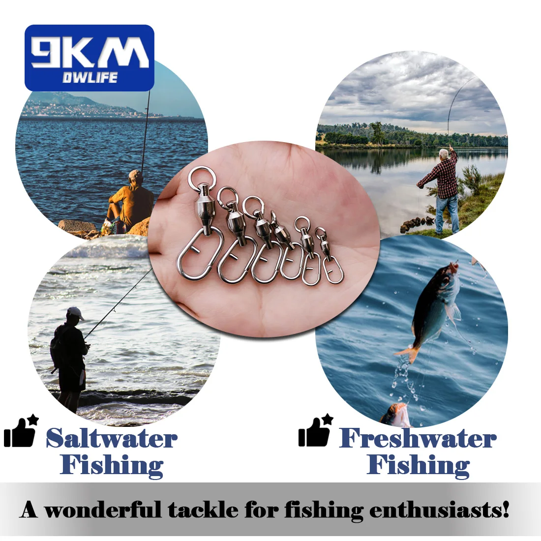 Fishing Swivels Snap Ball Bearing Swivel 6