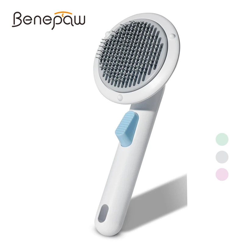 

Benepaw Self Cleaning Slicker Brush For Dog Cat Pet Grooming Comb Tools Massage Gently Removes Knots Mats Tangled Loose Hair