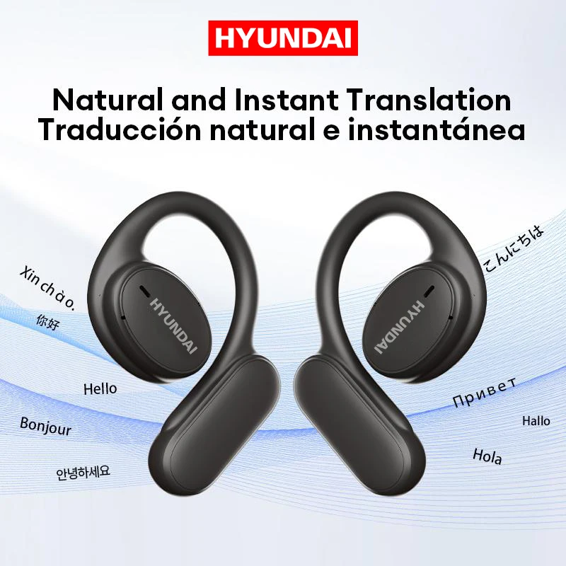 Choice HYUNDAI Openair5 AI Bluetooth Translation Earphones Hanging Ear Type AI Intelligent 100+ languages Meeting Earphone Gift 3