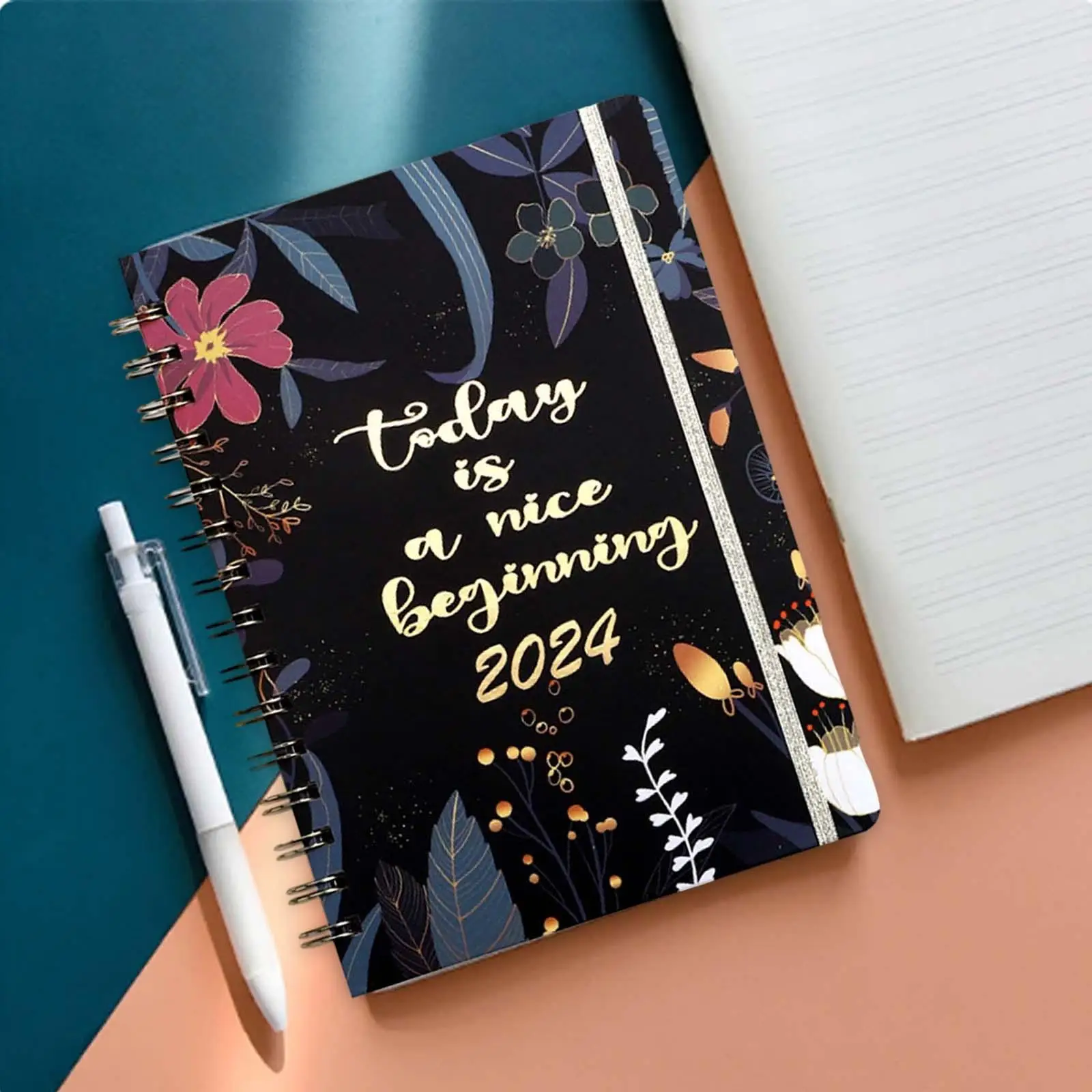 2024 Planner 60 Sheets Achieve Your Goals Wire Binding 12 Month A5 Portable Goals Journal for Office Home Business Kids Adults