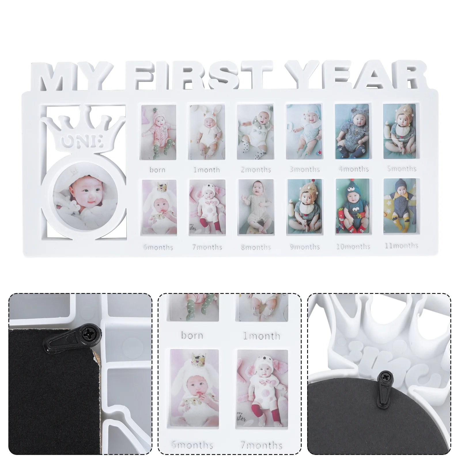 

Picture Frame Newborn Keepsake Frame Infant Handprint Photo Frame Baby Monthly Milestone Frame Baby First Year Frame