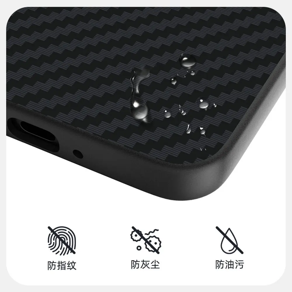 Shockproof Carbon Fiber Pattern Magsafe Back Cover Bumper Case