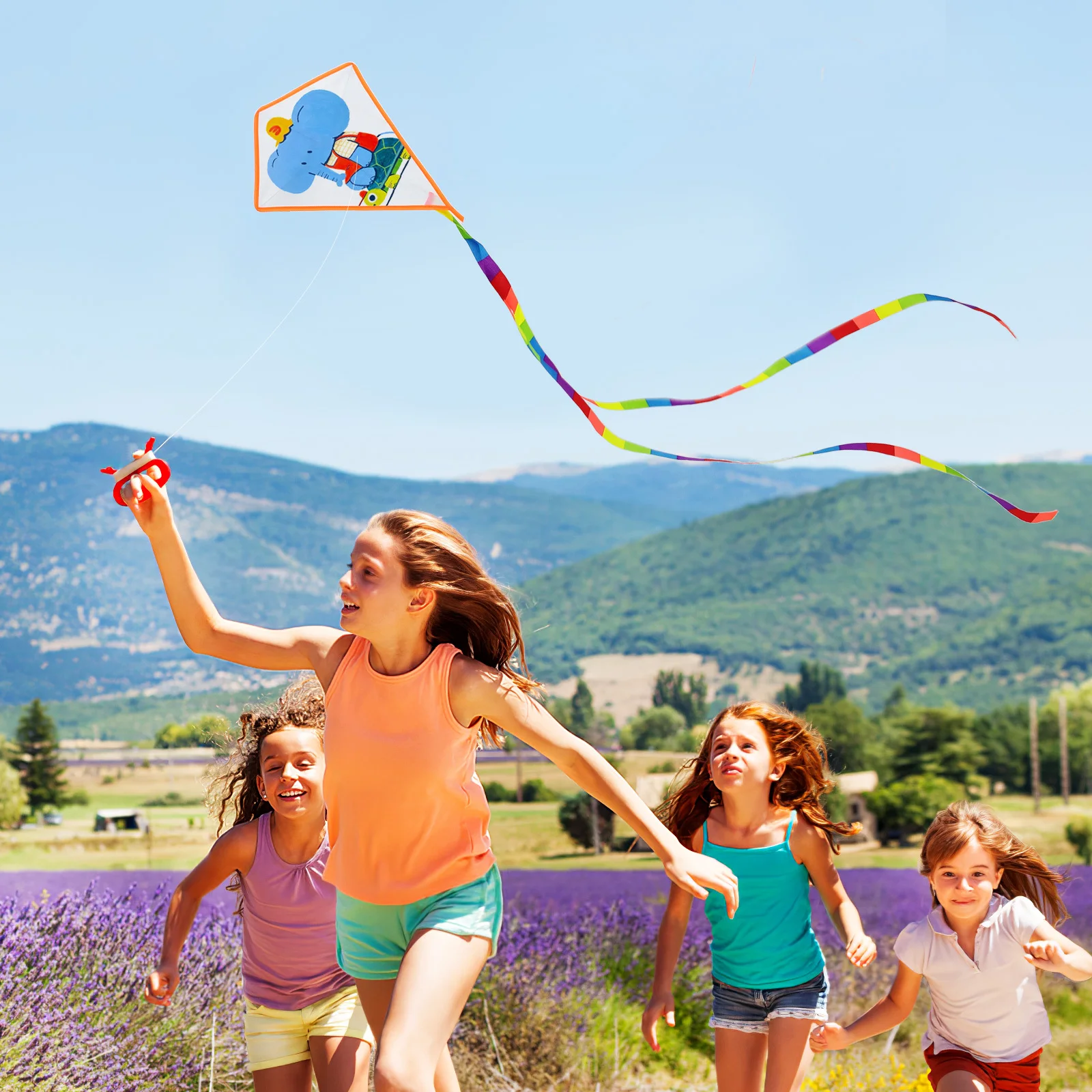 5 Set di Kit Aquiloni Fai-da-Te, Aquiloni Vuoti per Bambini, Progetto Artistico di Pittura e Disegno, Divertimento Interattivo all'Aperto per Famiglie - immagine 6