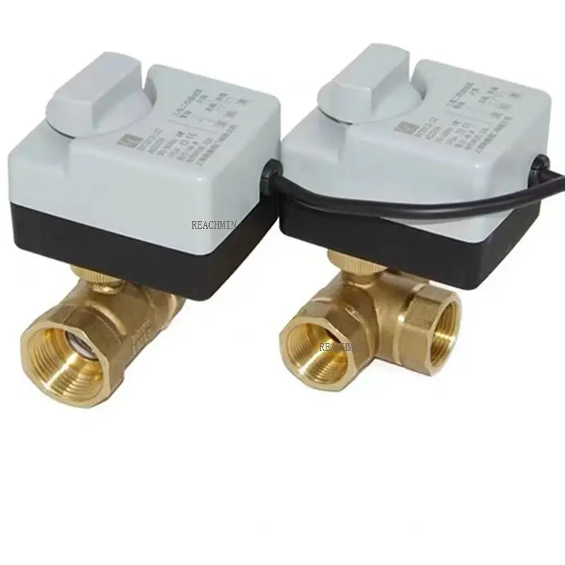 

Brass Motorized Ball Valve 3-Wire Two Control Electric Actuator AC220V 3 Way /2 Way DN15 DN20 DN25 DN32 DN40 with Manual Switch