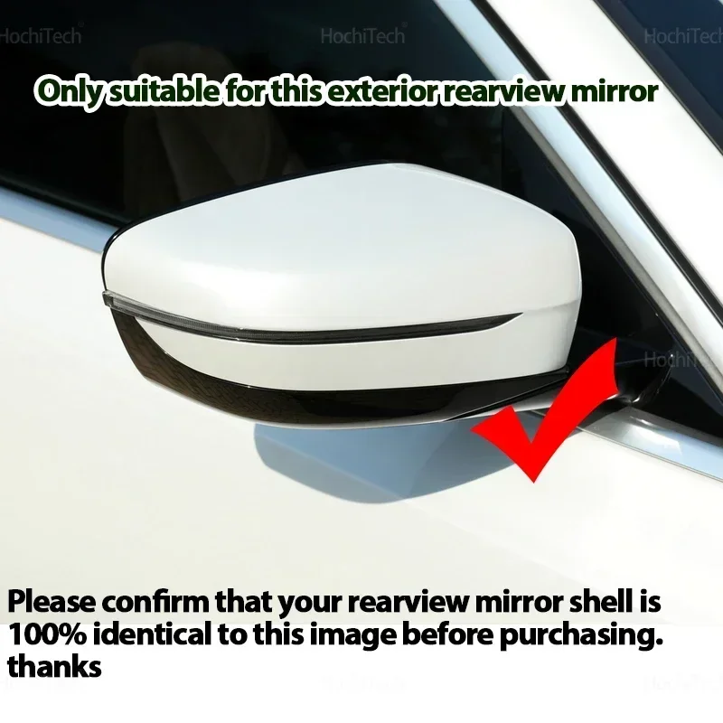 Sleek Black Rearview Mirror Cover Set