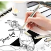 Micro Fineliner Pens, Black Drawing Art Pens, Waterproof Ink Set Artist Sketch Outline Pen, Precision Drawing and Sketching Kit 5