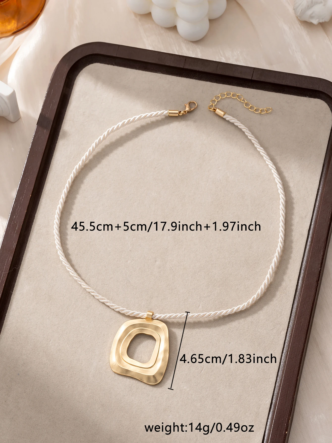 Bohemian Geometric Pendant Necklace Chain, Minimalist Irregular Charm for Ladies