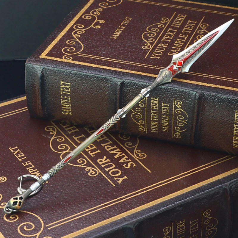 22cm Draupnir Spear God of War Kratos Gaming Peripherals Metal Weapons Model Home Ornament Decoration Crafts Toy Gift for Boys