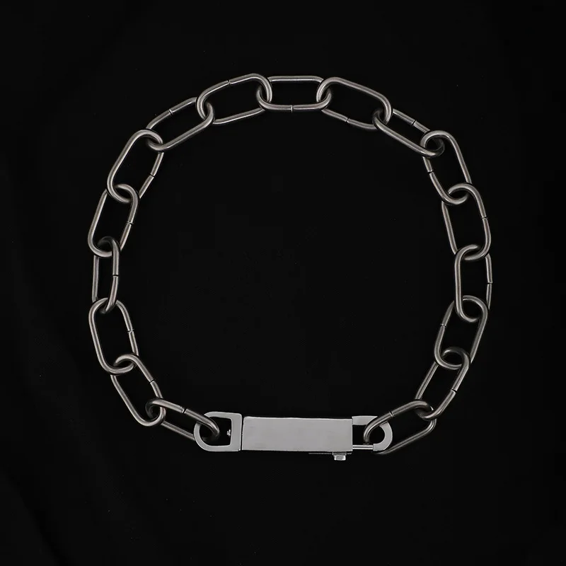 Original design pentagram retro niche men's rough chain necklace