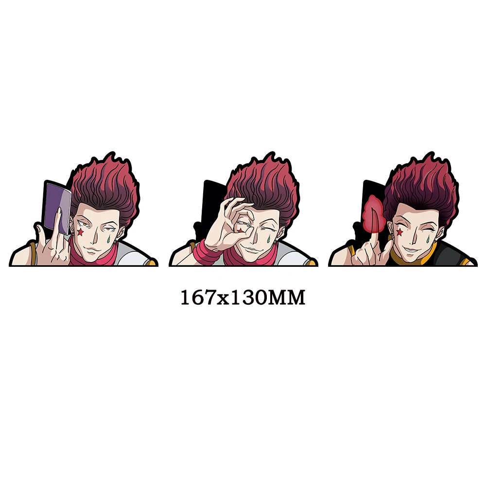 Anime Motion Stickers Hisoka Motion Car Sticker Hunter X Hunter Anime Peeker Sticker Waterproof Decals for Suitcase,Laptop,Refrigerator,Etc Gift