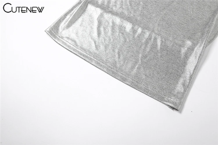 Sexy Chain Backless Tank Top Suit Women Halter Low Swinging Collar Indie Folk Silver-sequins Vest with Scarf High Street