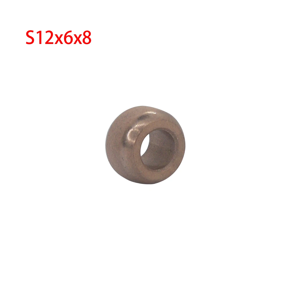 BUJ505S12x6x8mmSinteredBronzeSphereShape8mmBallBushing6mmShaftElectricalFanMotor