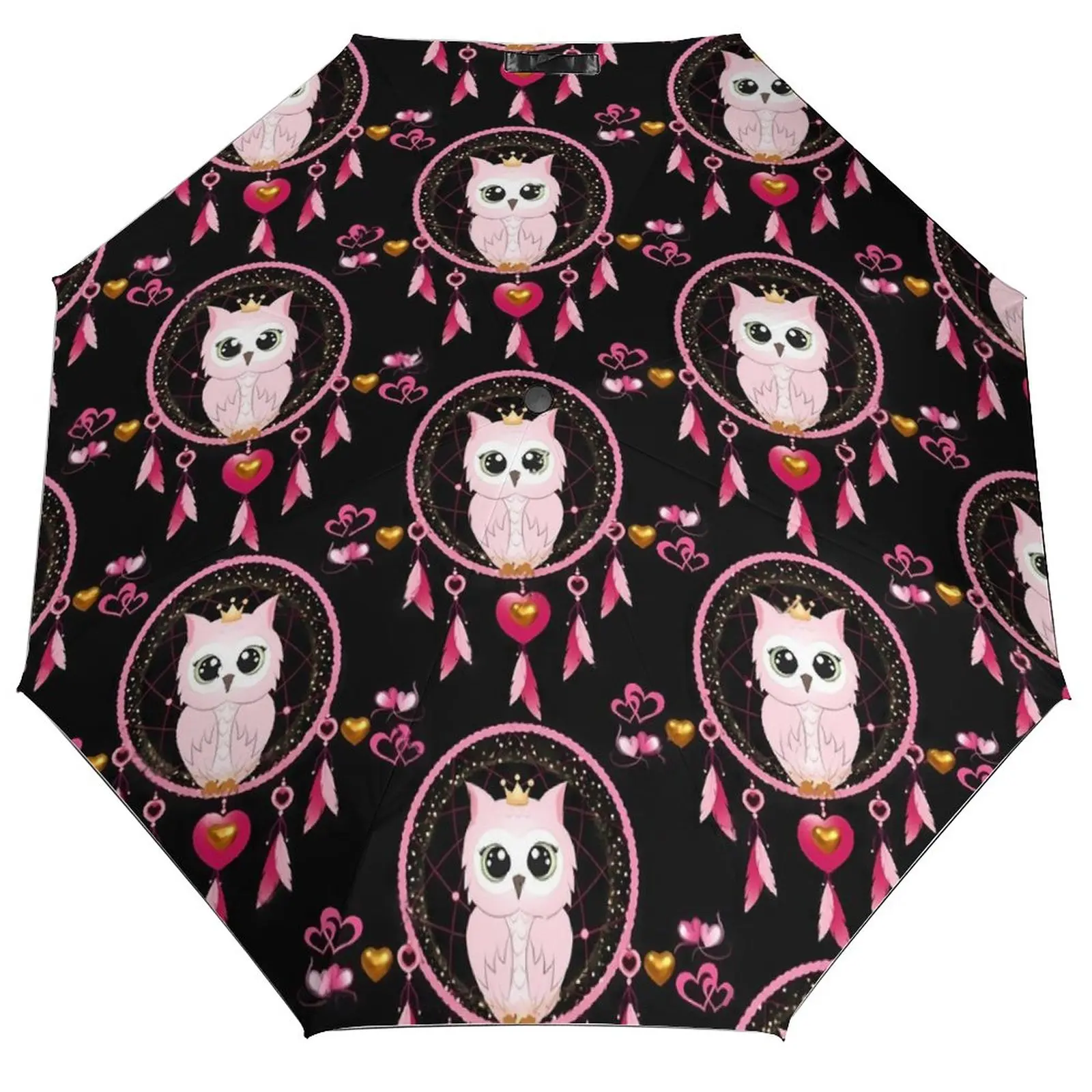 

Native Dream Catcher 3 Fold Manual Umbrella Vintage Print Wind Resistant Umbrella Lightweight Umbrellas for Male Female