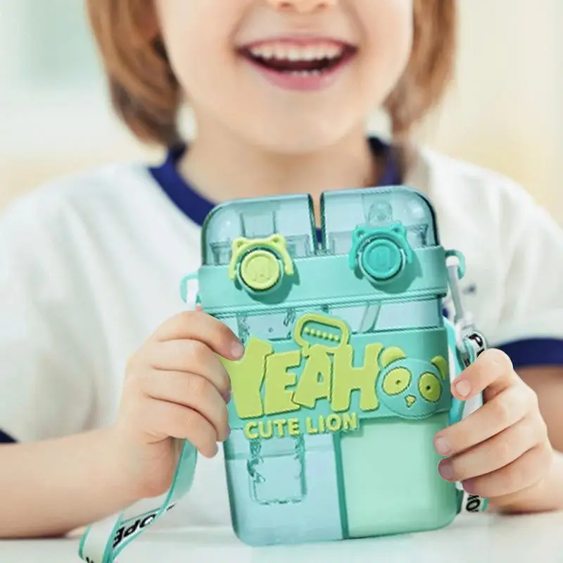 Kids Drinking Cups Two Compartment Kids Water Bottles Water Cup Lightweight Tumbler Spill Proof Cups