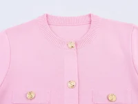 2025 Spring And Summer New Women's Short Sleeved Simple Fashion Style Knitted Cardigan Coat - Image 5