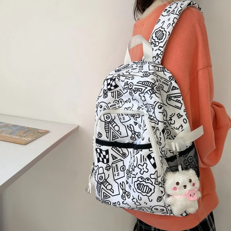 Girls Backpack Fashion School Bookbag Women Large Capacity Backpack Ins